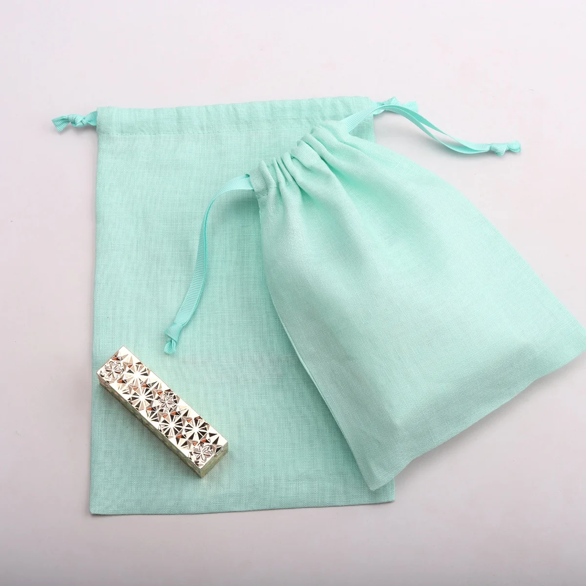 Eco-Friendly 100% Linen Drawstring Bag For Bread Food High Quality Wedding Party Favor Gift Packing Dust Cotton Pouch