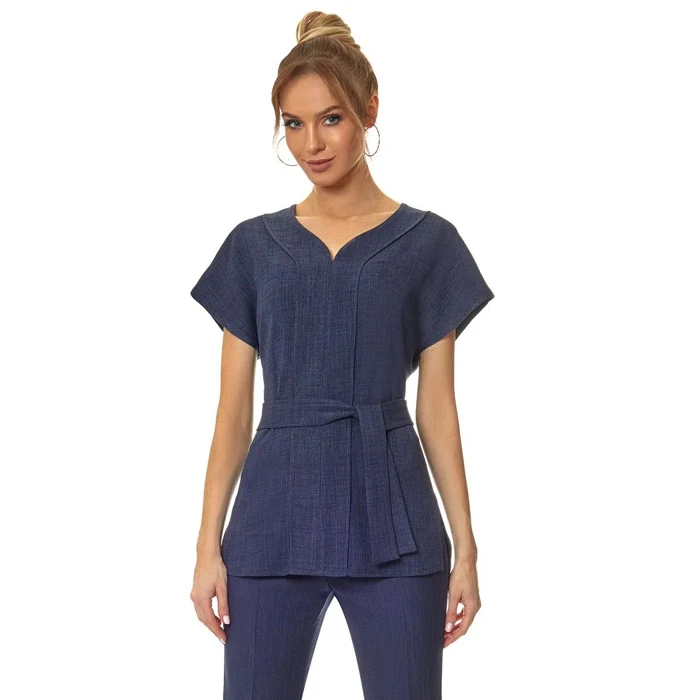 White Women Zipper Front Tunic Medical Scrub Beauty Salon Spa Uniform Customized Woven Surgical Uniform Hospital Uniforms
