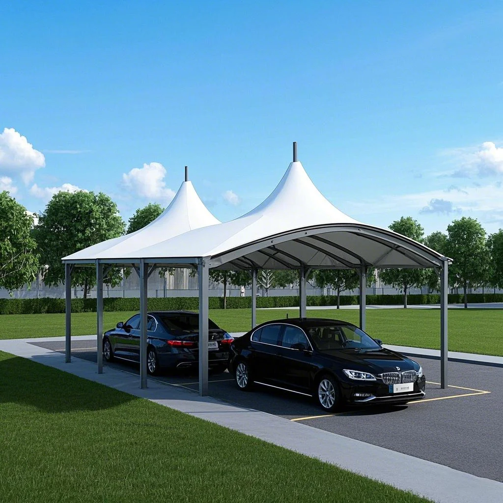 XZ OEM ODM Steel PVC Frame Material and Garages Canopies & Carports Type Car Garage Shelter