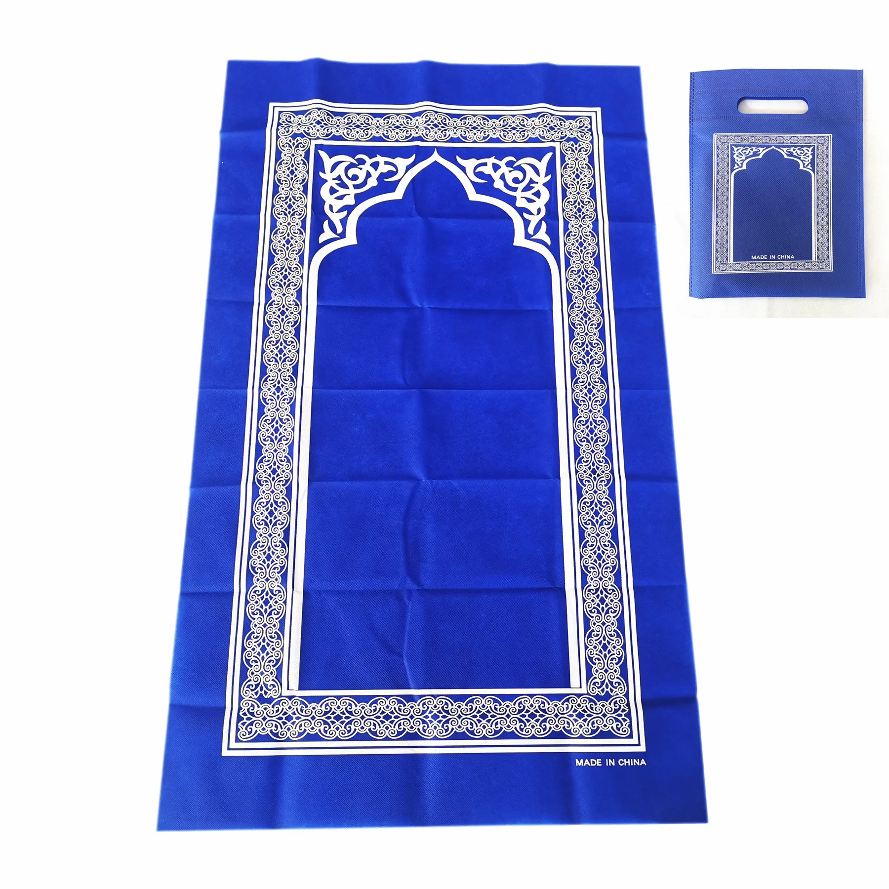 Bulk wholesale islam mosque travel prayer mat Nonwoaven pocket prayer mat for muslim
