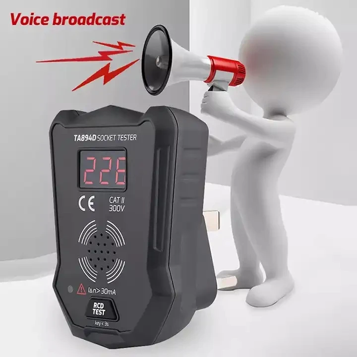Оптовая продажа TA894D 175V ~ 250V тестер напряжения Великобритания штепсельная