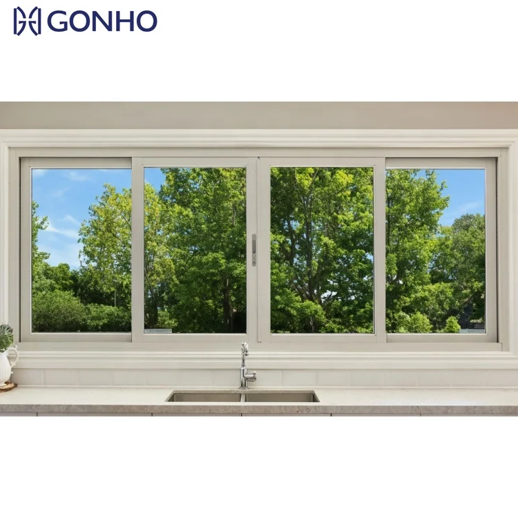 GONHO Best Price Export High Quality Doors and Windows  For Aluminum Profile Horizontal Sliding Window