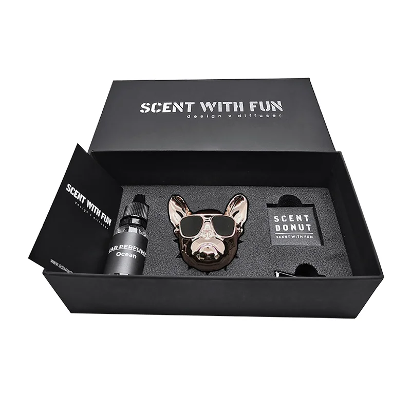 Hot New Design Car Perfume Vent Luxury Vehicle Diffuser Plug In Bulldog Vent Clip Car Air Freshener