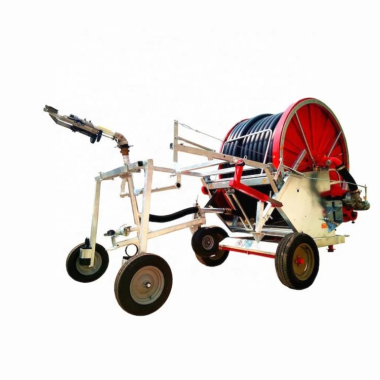 PE Watering Hose Reel Machine Micro Type And Truss Type Sprinkler Traveling
