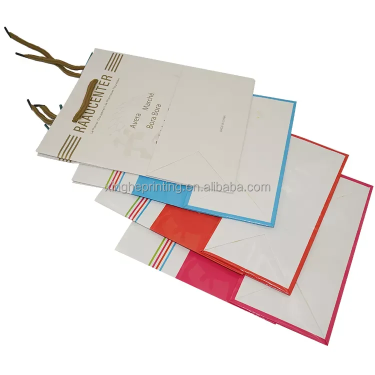Custom Luxury Paper Bag Boutique Retail Clothing Packaging Shopping Bag Gift Bag
