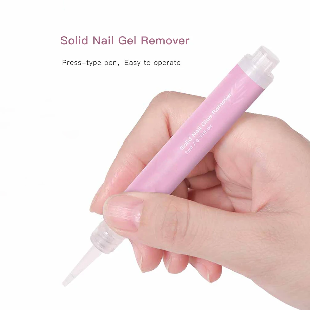 Custom Logo Quickly 3ml Nail Glue Easy Removal Press Type Pen Design Liquid Press On Nail Remover for Nail Tips Acrylic Adhesive