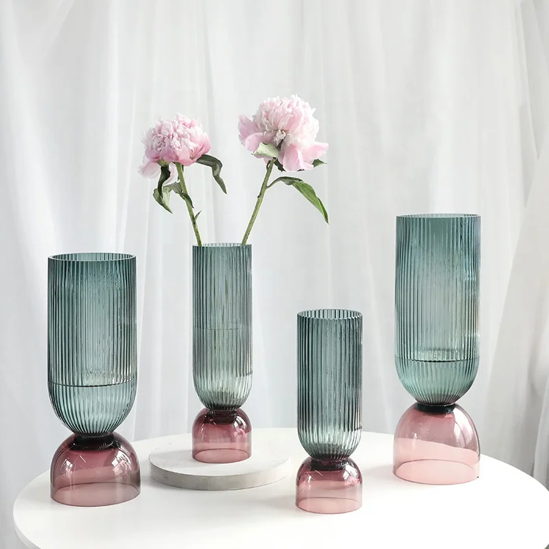 Factory Customized Tabletop Vase Tall Decoration Glass Vase Bohemian Crystal Glass Vases