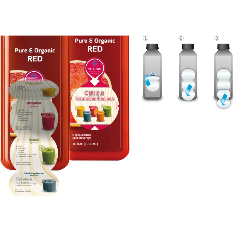 custom double sided printing sticker for bottle and multi layer engine oil booklet label sticker