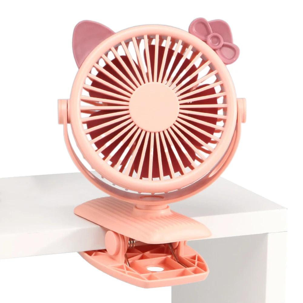3 Speed Portable USB Rechargeable Small Fan  Air Circulating Cooling Handheld Mini Fans with Vertcal Clip and Night Light