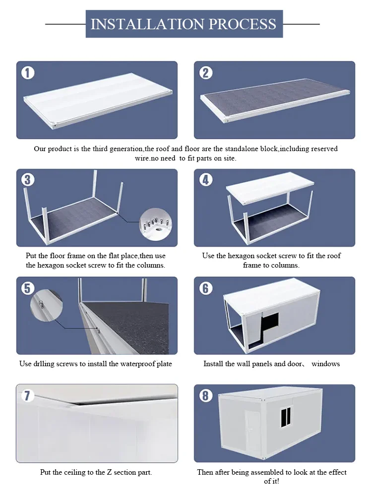 Manufacturer wholesale flat pack container home with bedroom 40ft granny flat pack container house With Bottom Price