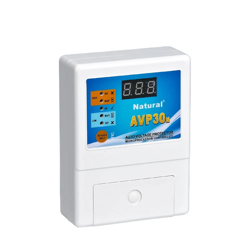 AVP30N Natural 120v Or 230v High Low Voltage Switch Guard Automatic Digital Type Voltage Protector