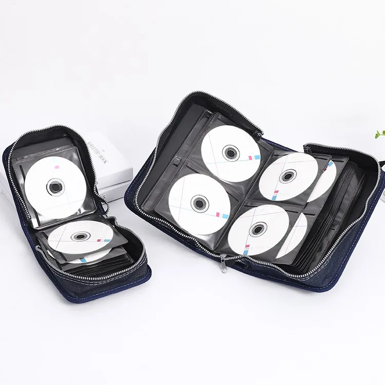 Индивидуальный модный Джинсовый чехол-бумажник большой вместимости для Cd/dvd Dvd