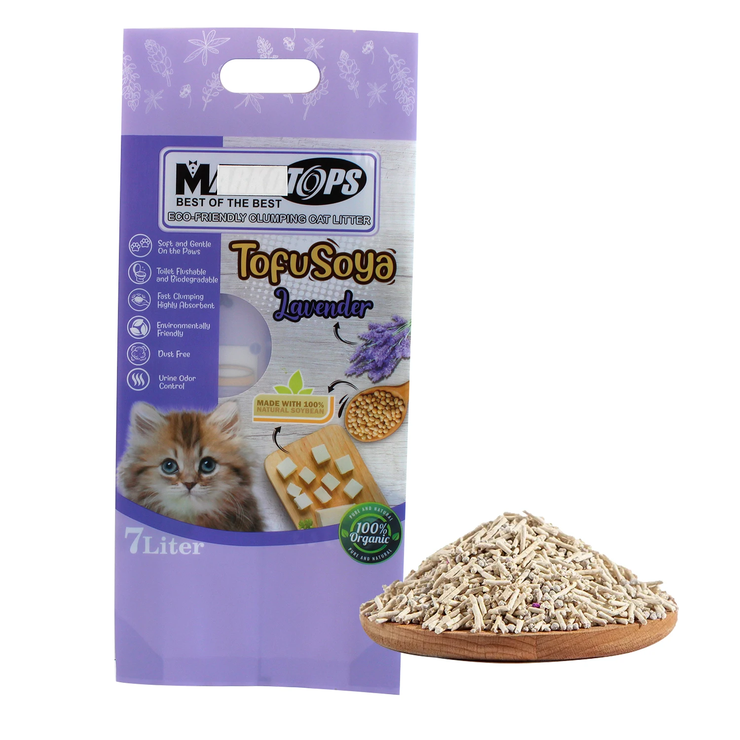Manufacturer Price Natural Eco Friendly Flushable Fast Clumping Tofu Cat Litter