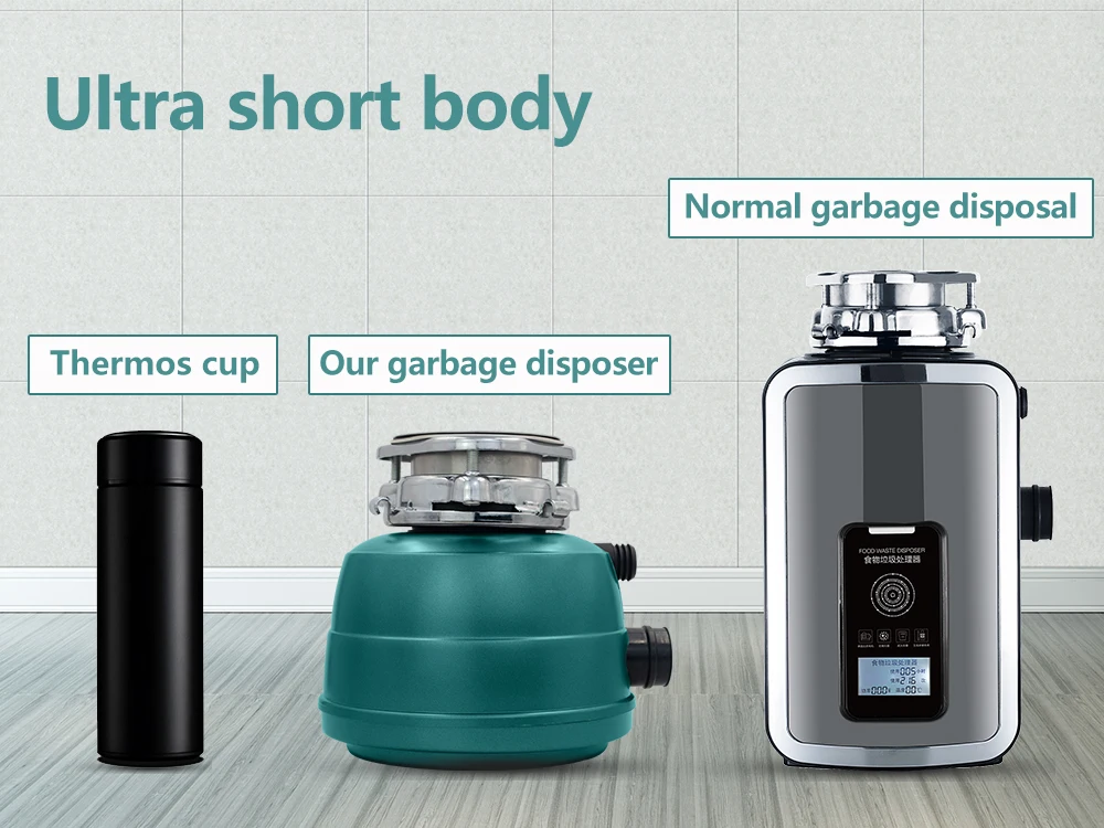 3 Years Warranty Auto Stop Quiet Series Food Waste Disposer Garbage Disposal Accessories OEM Steel Motor Switch Stainless Power