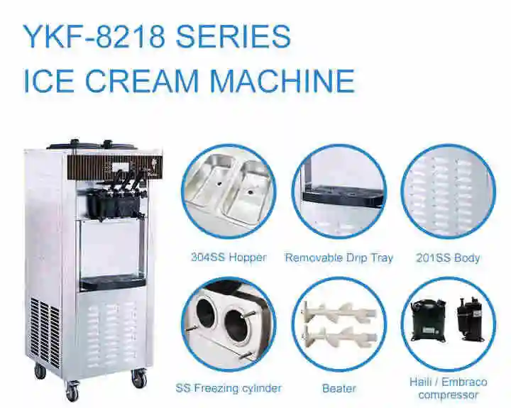 Ice Cream Maker Automatic Commercial Ice Cream Machine Industrial commercial Italian soft ice cream roller maker