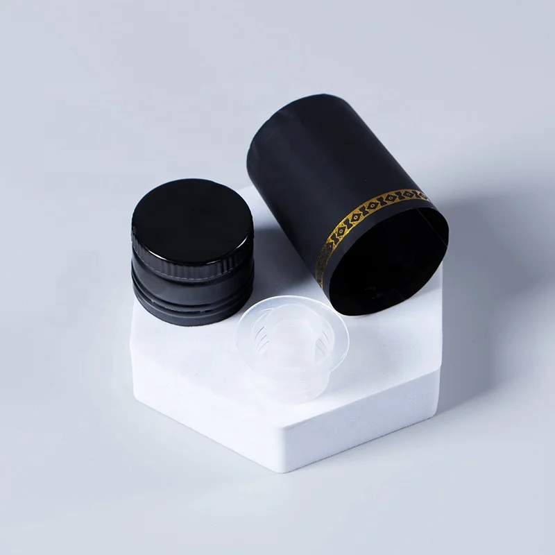 Fancy 100ml small amber square glass bottles with black metal lids for olive oil