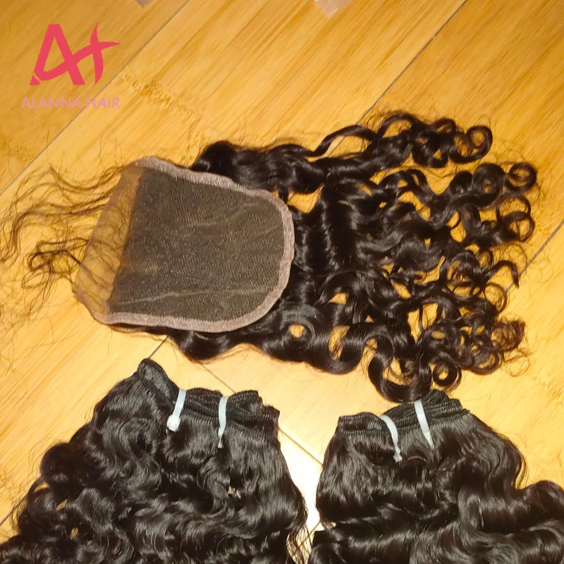 New Arrival Cambodian Curly Hair Unprocessed Cuticle Aligned Cambodian Virgin Hair 4X4 Lace Closure Pre Pulcked With Baby Hair