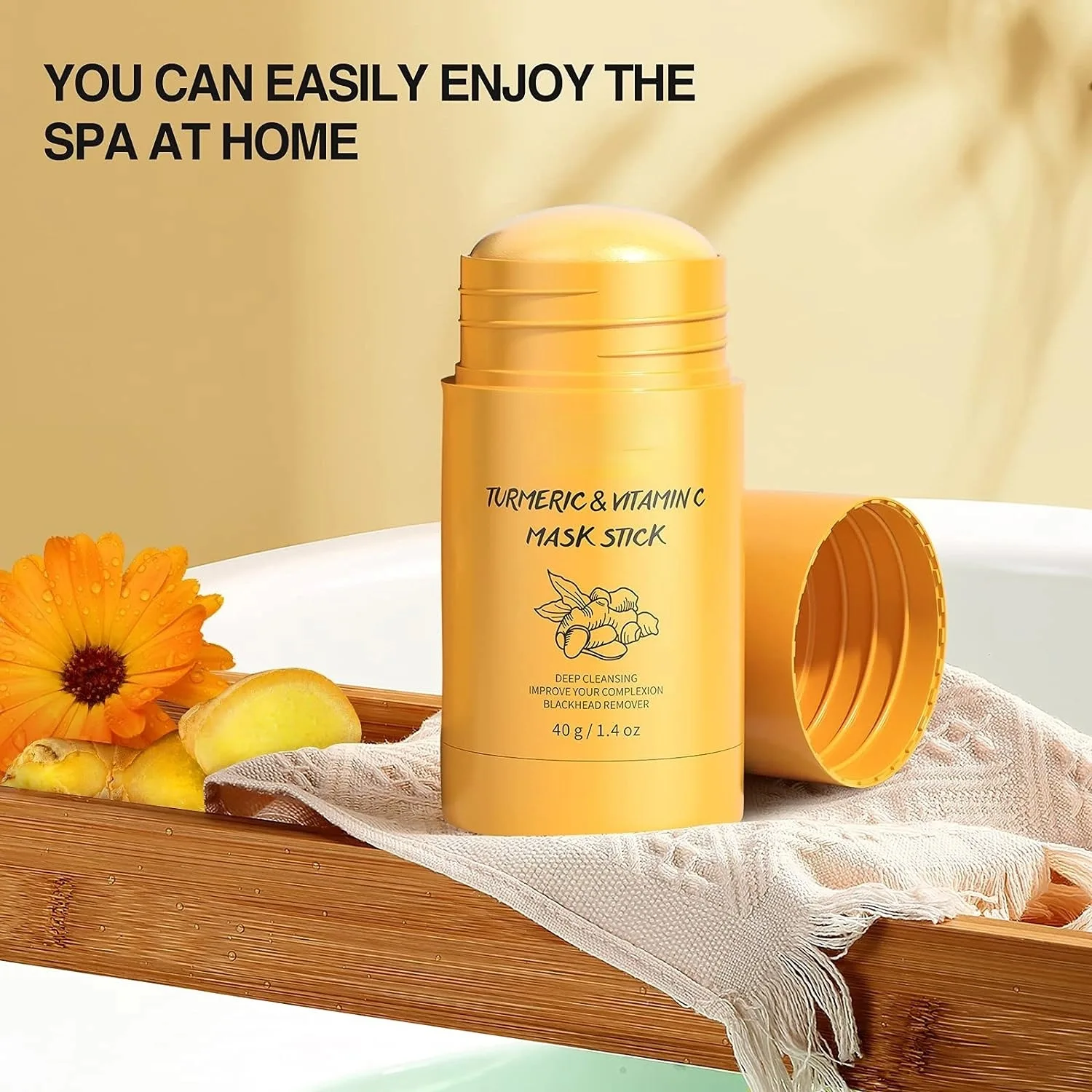 Turmeric Vitamin C Clay Face Mask Stick Set Oil Control and Balance Facial Mask Blackhead Remover Anti-Acne Treatment