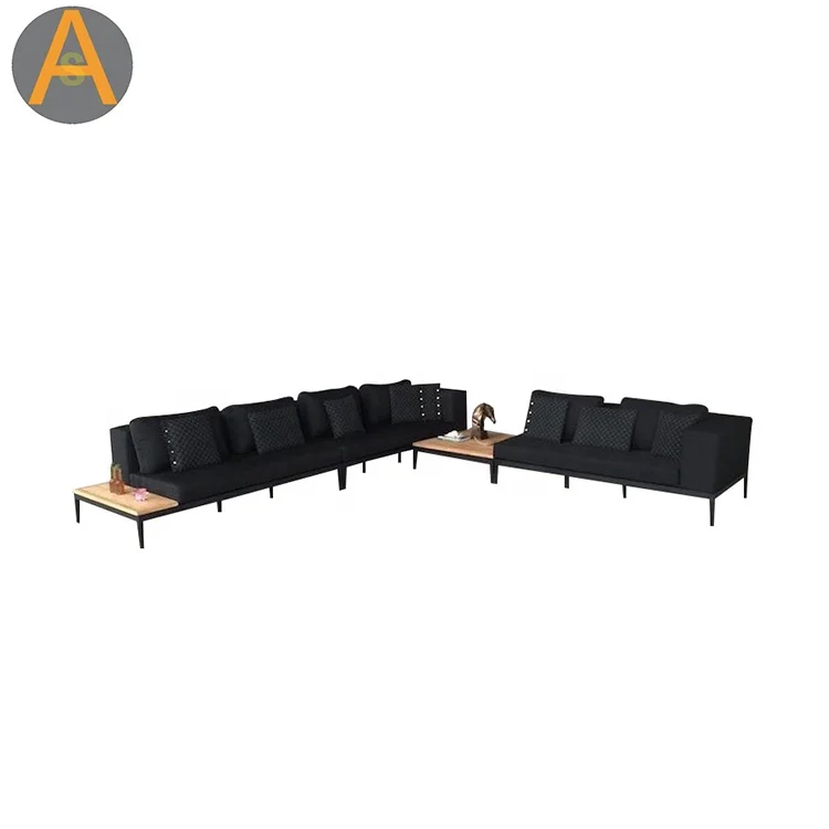 Modern sectional garden sofa patio furniture lounge Olefin mattress modular outdoor exterior sofa