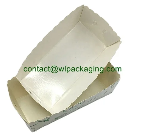 PE coated food grade waterproof ice cream paper churros boat tray