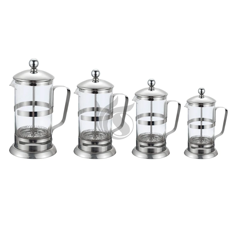 304 Grade Stainless Steel French Press Coffee Maker Glass French Press Coffee Tea Maker