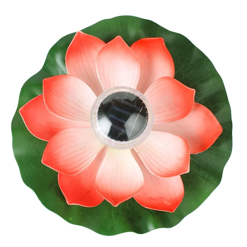 Outdoor waterproof solar garden lamp new Lotus Flower Pond Lantern Light Color Changing Floating LED Flower Light