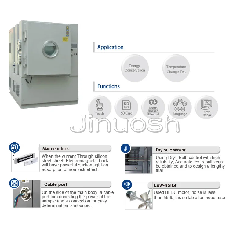 
Jinuosh Lab Equipment High Altitude Low Pressure Simulation Environmental Climatic Test Chamber 