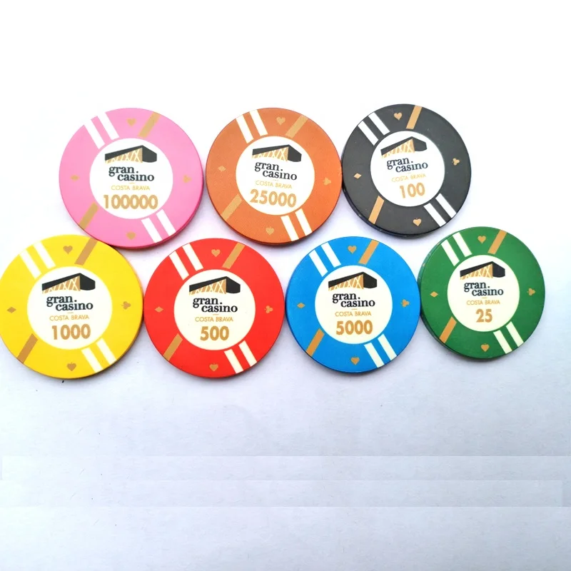 Personalized smooth surface 10G 39MM ceramic poker chips factory