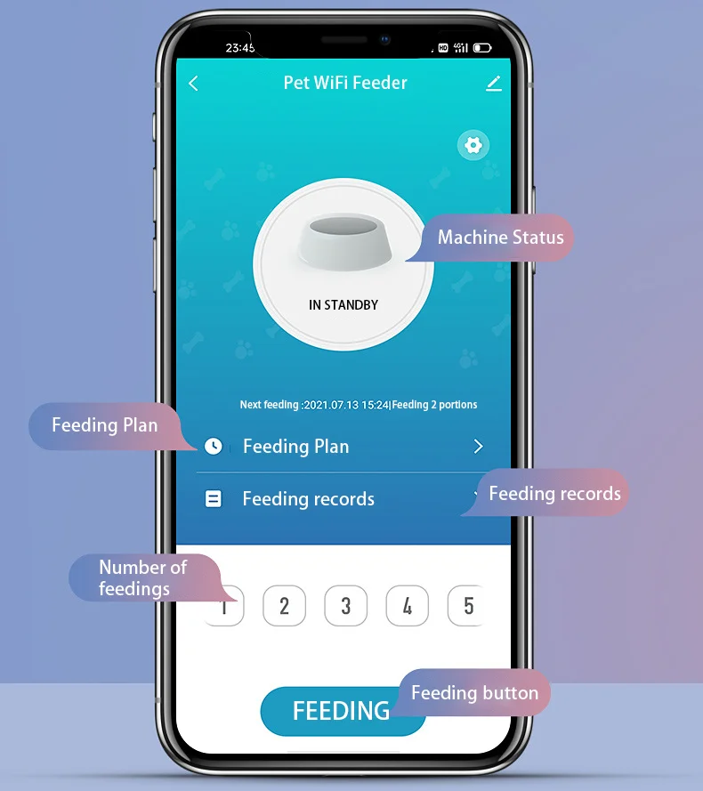 2022 new arrival dog cat Pet feeder phone app remote control 3L automatic pet feeder wifi connection animal food dispenser