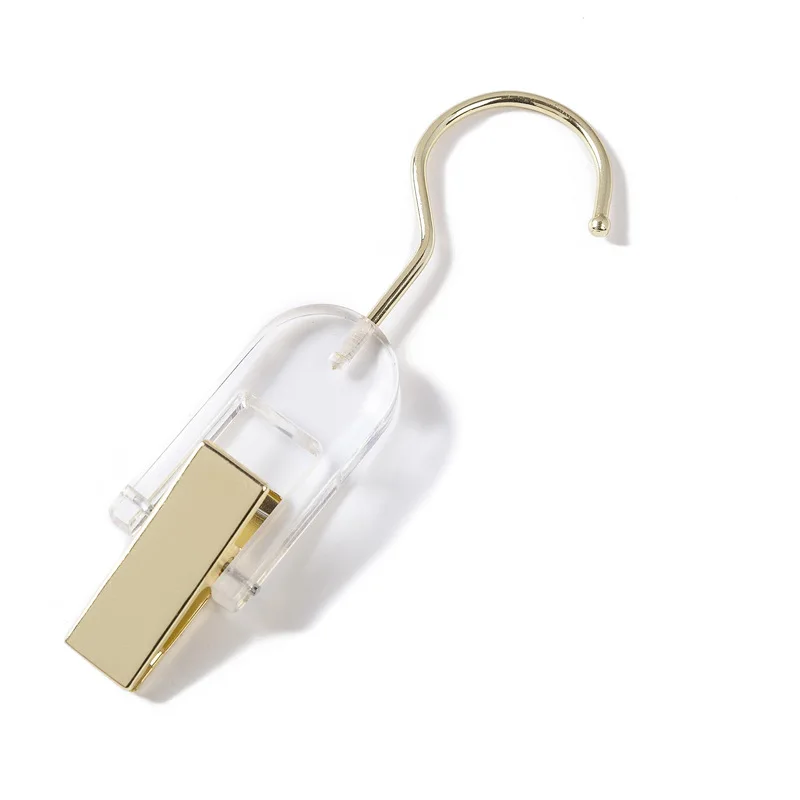 scarf towel hijab hanger with Nordic metal golden hook Custom logo clips hook