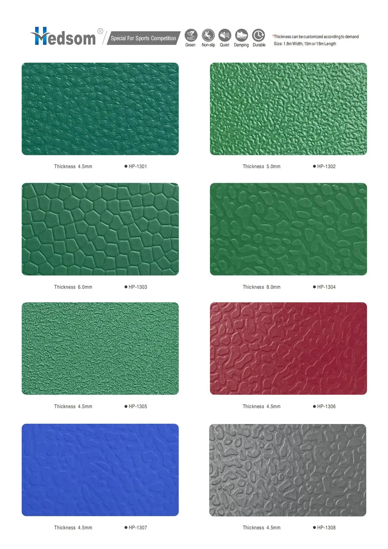 Sports Halls Anti Slip Roll PVC Flooring PVC Material Linoleum Vinyl Flooring Roll Homogeneous Heterogeneous Rolling Floor