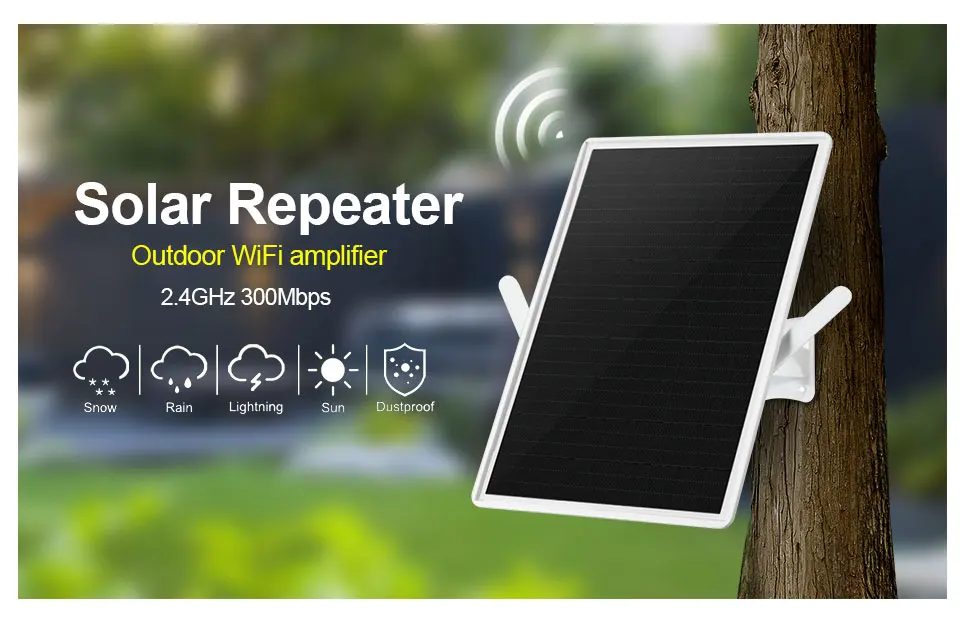 15W Outdoor Solar 4G Sim Card Router Panel Wireless WiFi  26000mAh Lithium Battery  Power Low Power Repeater