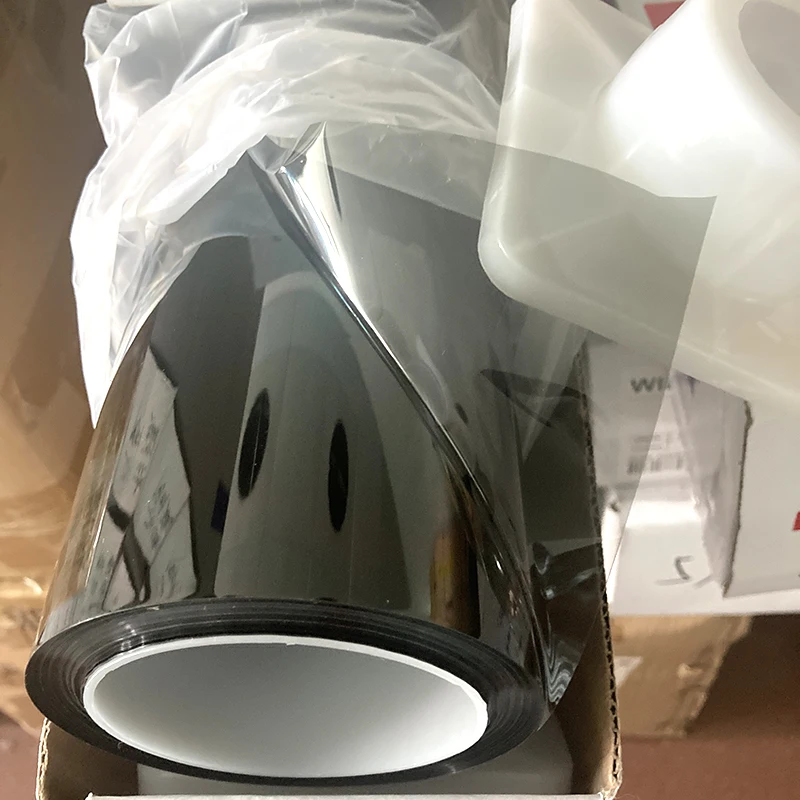 1.5-2Mil Carbon Nano Film PET Window Tint Carbon50 Charcoal Vlt50% 1.52*30M Anti-Scratch For Car Window Glass
