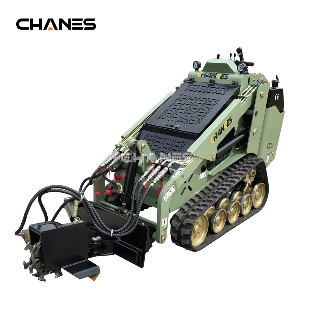 cheap mini skid steer loader for sale mini  china diesel skid steer wheel loader traced loader with stump grinterEPA