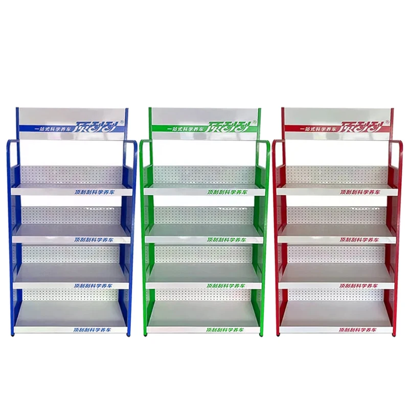 Metal Display Stand Motor Engine Oil Bottle Display Rack Metal Engine Oil Display Rack