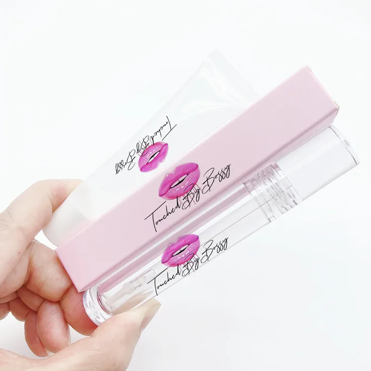 
Custom label transparent lip gloss tube 5ml 7ml 