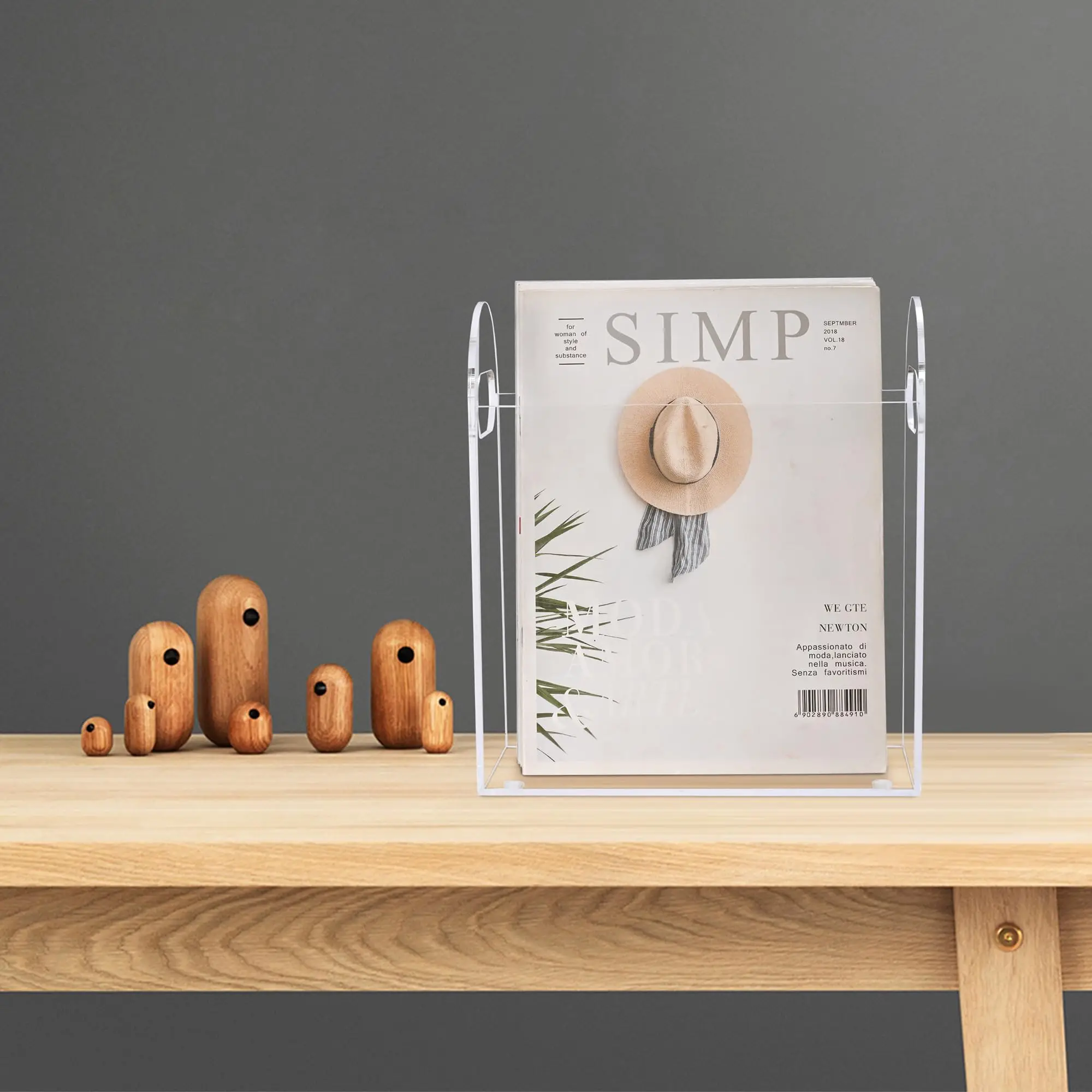 Factory Wholesale Custom Acrylic Book Magazine Display Rack Magazine Organizer For Home And Office Clear Acrylic Magazine Holder