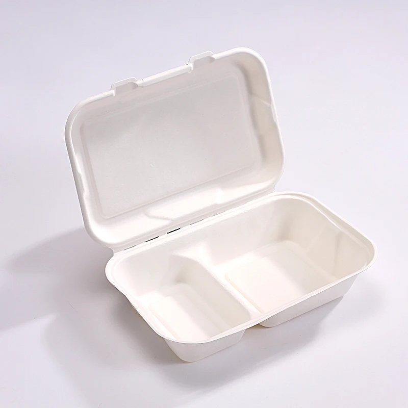 Manufacture Factory compostable Biodegradable Packing disposable bagasse Buger pulp paper box
