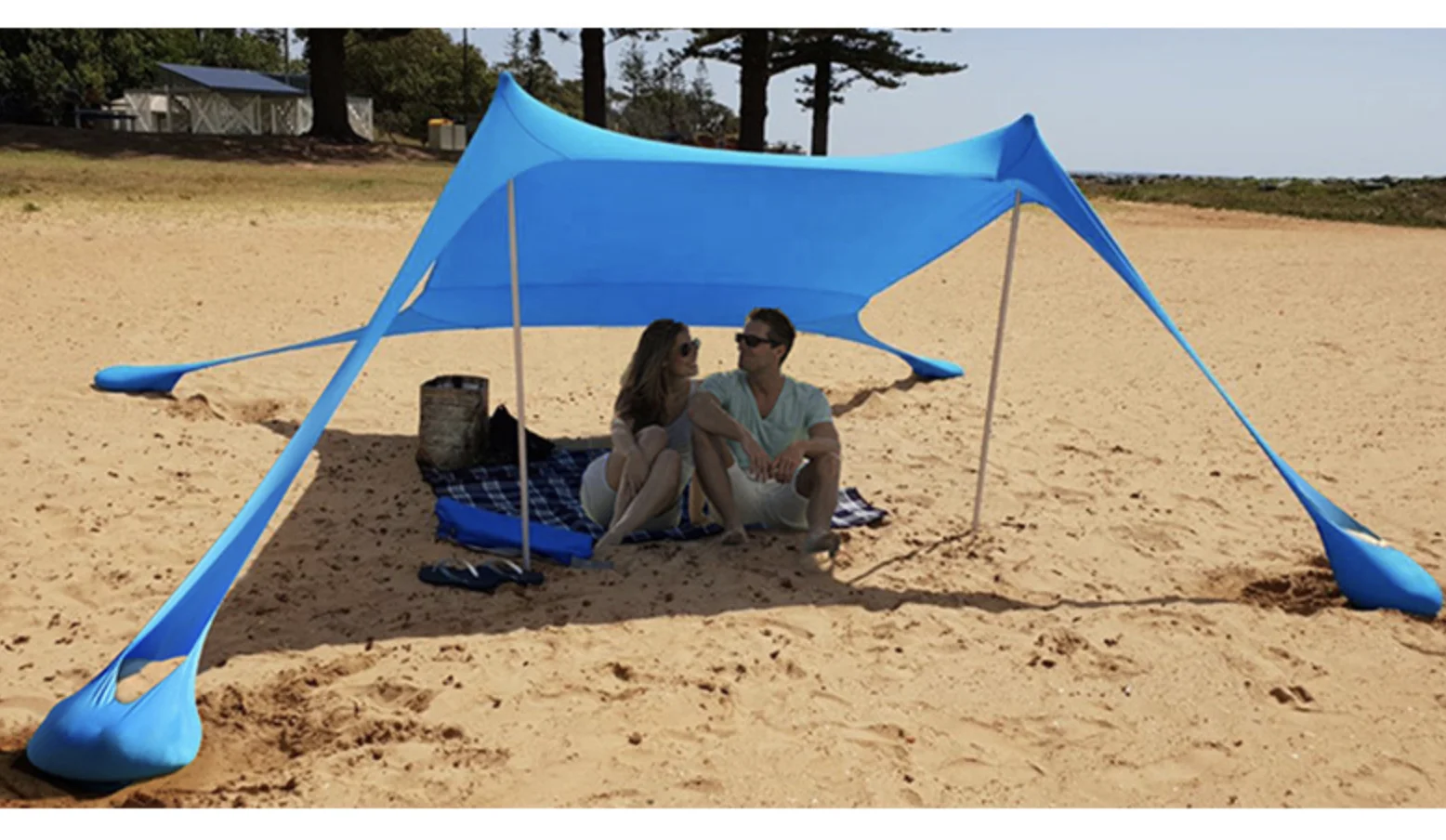 Wholesale Single Layer Summer  Tarp Pop Up Beach Tent 4 Person Waterproof Sun Shelter With Aluminum Poles For Camping