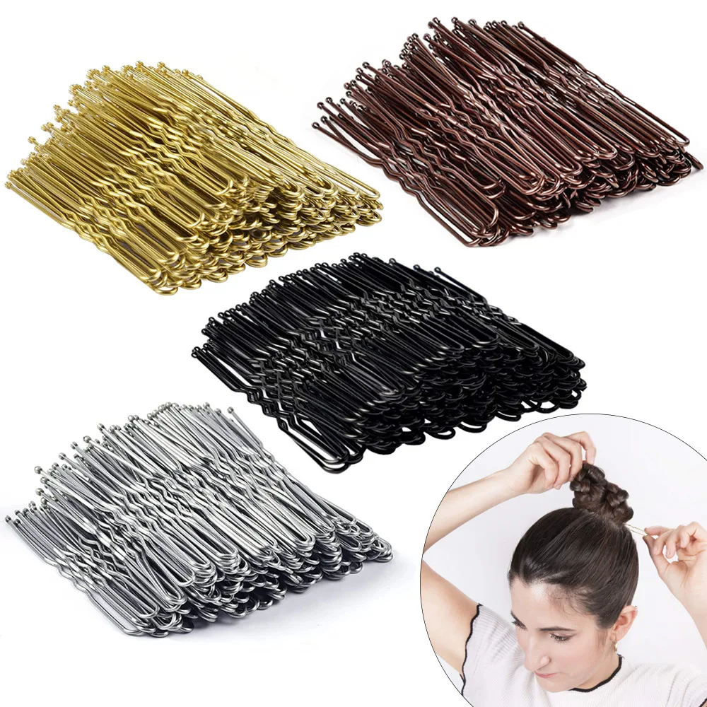 Wholesales hair accessories about Big size metal colorful women fancy u hairpins hair bobby pins for hair sculpt