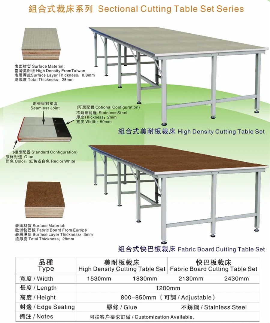 Wholesale factory price fabric spreading and cutting table