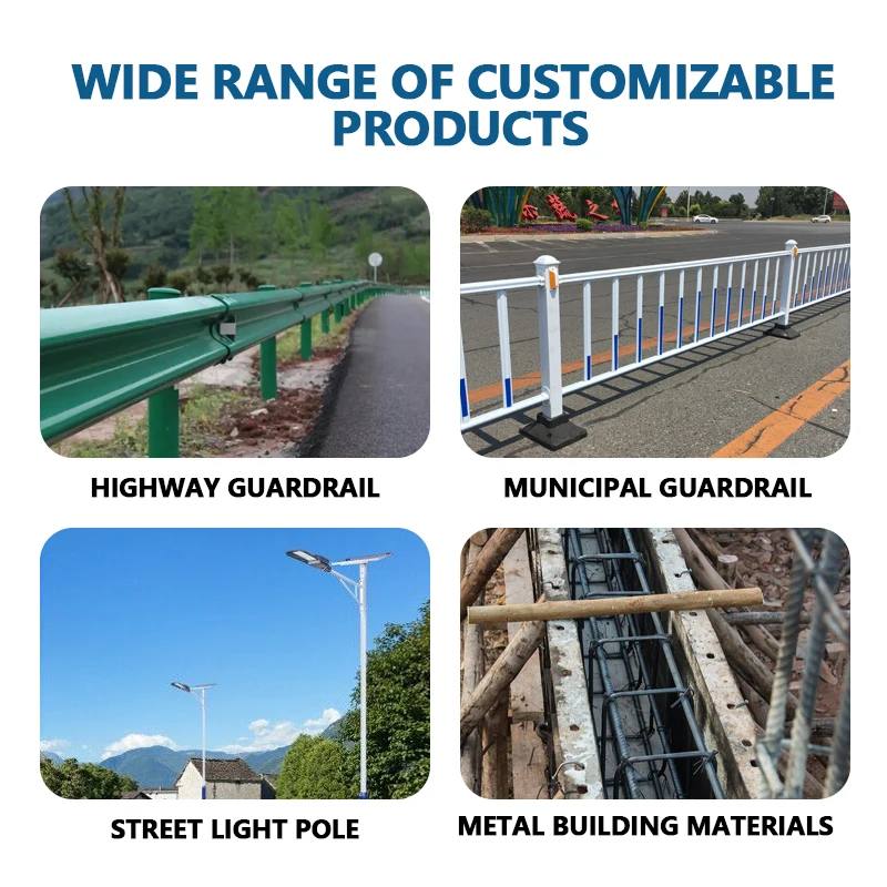 ODM OEM Q235 Galvanized Steel Conical Octagonal Street Billboard Post Traffic Warning Signal Integrated Pole For Traffic Control