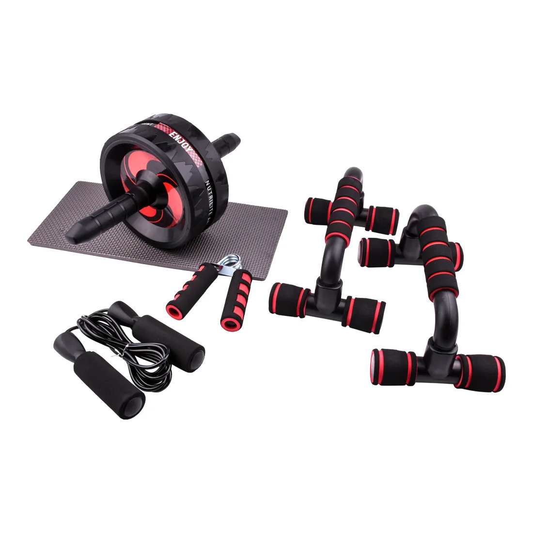 Favorable Price Push Up Bar Workout Roller Kit Jump Rope Exercises Abdominal Wheel Set