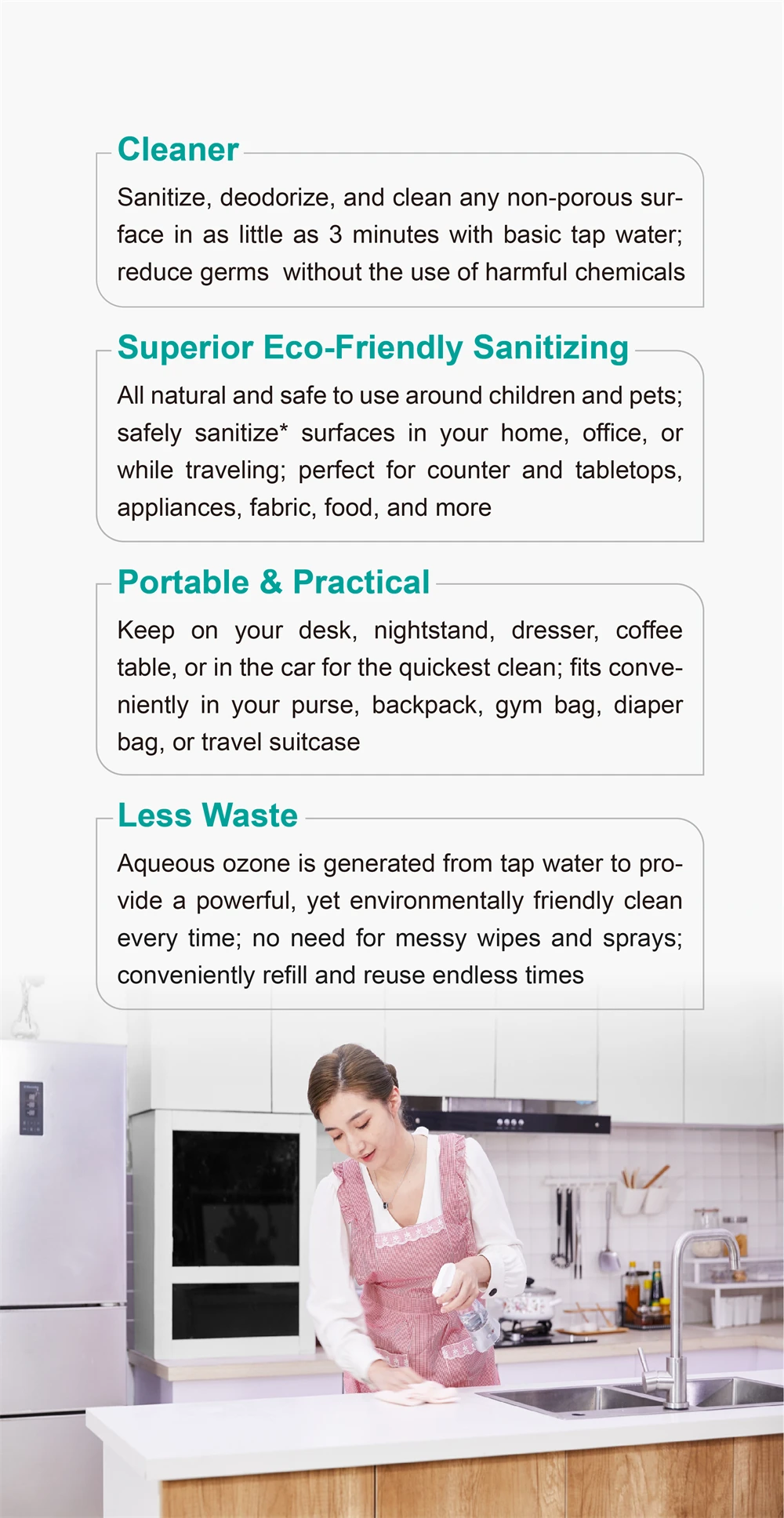 Adequate Stocks Clean Toys Clean Bathtub Multipurpose Mini Ozone Water Spray Bottle Cleaner Ozone Sprayer