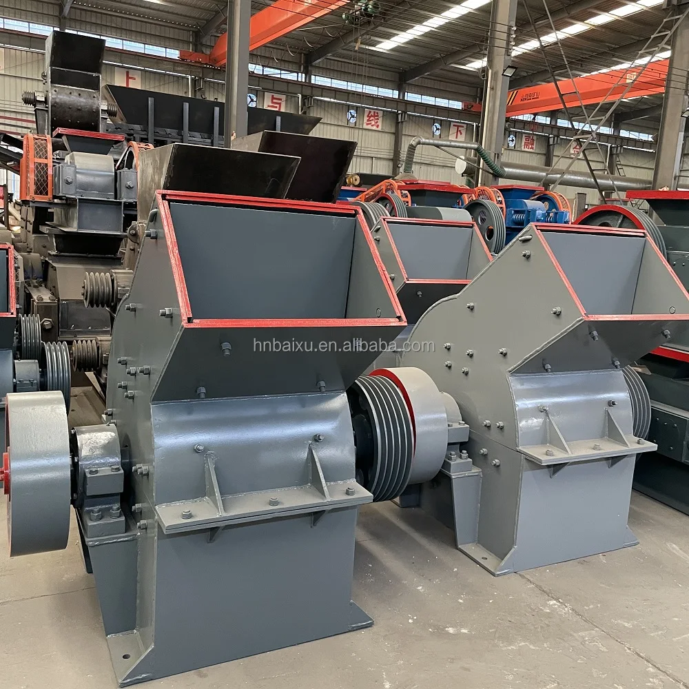 portable gravel sand making machine small pc 400*600 glass hammer mill crusher with conveyor belt