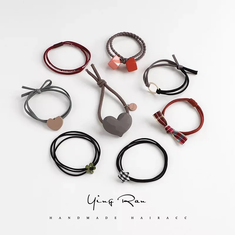 Quality Guaranteed 8pcs in bag Korean Cute Hair Ropes Rubber Elastic Band  Hair Ties Gift Set For Kids or Women hair accessories