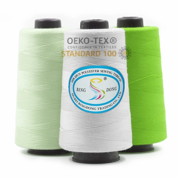 Для пальто используется красочная 5000 м/конус 100% полиэфирная швейная нить для джинсов 40/3