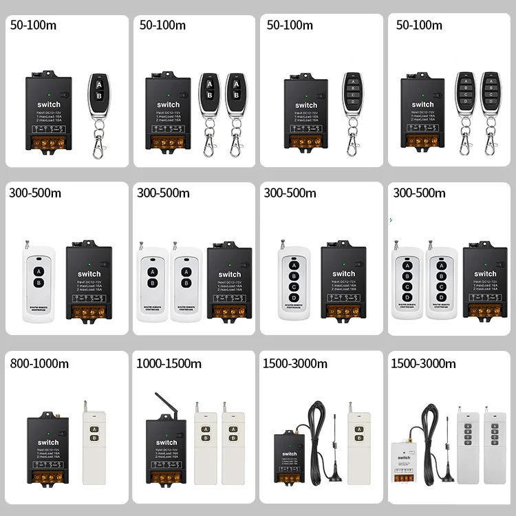 24v relay 12v on off remote control rf 433 light switch wireless 2ch remote control switch 12v dc remote control wireless switch
