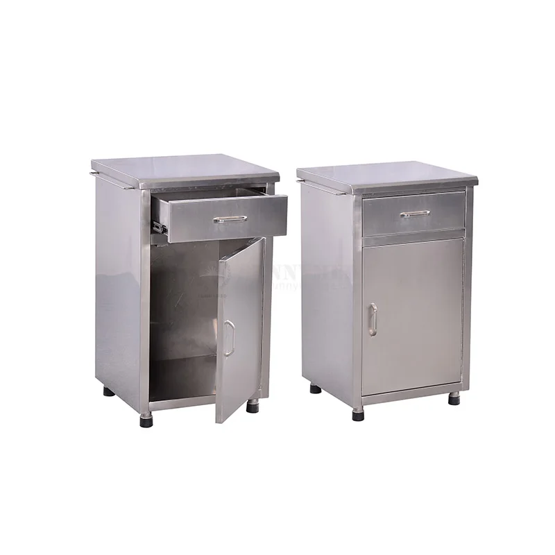 SY-R522A Stainless Steel Beside Cabinet Two Drawers Hospital Cabinet with High Quality