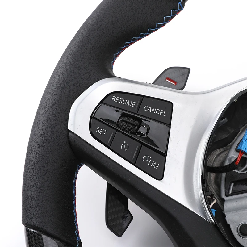 With M Performance Paddle Shifters Custom Carbon Fiber Car Steering Wheel for BMW 5 7 Series G30 G31 G38 G11 G12 X7 G07